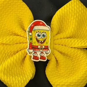 Yellow Bow with Festive Cartoon Character